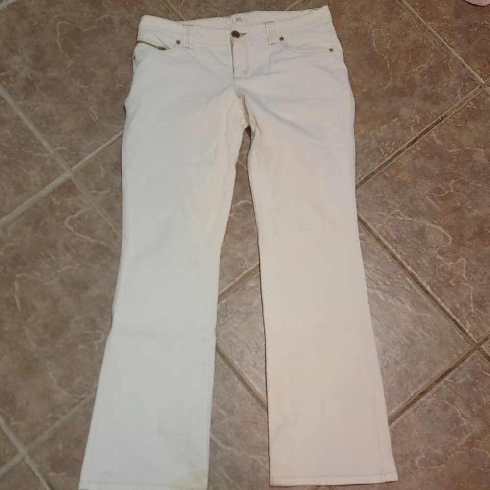 JLO Jennifer Lopez corduroy off white pants size 8-9